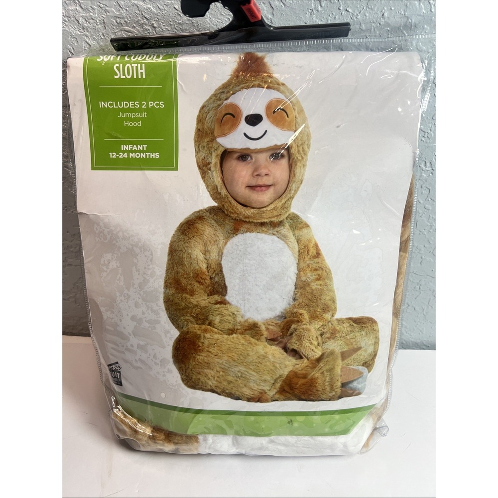 Sloth‎ Infant Halloween Costume 12-24 Months Soft And Cuddly 2 Pieces  Party
